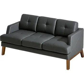 Pohovka Dolmar Trojmístná pohovka Carlo, pravá kůže Vyberte čalounění kůže: Madras 229 dark brown, Barevné provedení nožiček: Naturální