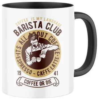 Keramický hrnek s potiskem Barista club
