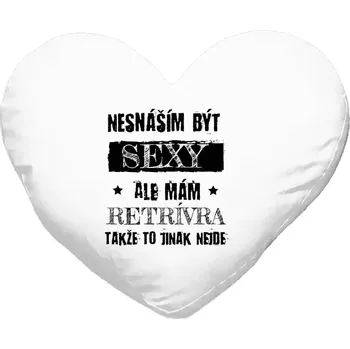 Polštář Polštář srdce 40x35 cm Nesnáším být sexy, ale mám...