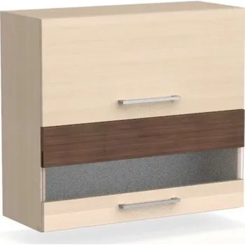 Kuchyňská skříňka Bog Fran Horní vitrína 80 kuchyň Modena MD9-G80W Zvolte dvířka: TAFLA - rijeka tmavá,rijeka světlá