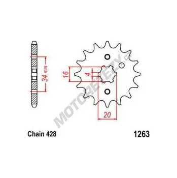 Řetězová sada pro motocykl Řetězové kolečko Yamaha SR 125 rok 95-03