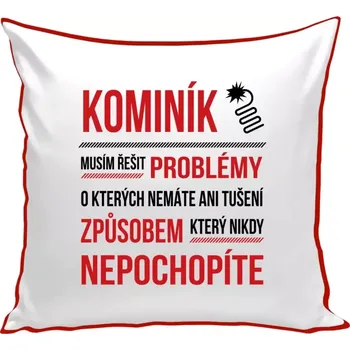 Polštář Polštář barevný 32x32 cm Musím řešit problémy - kominík