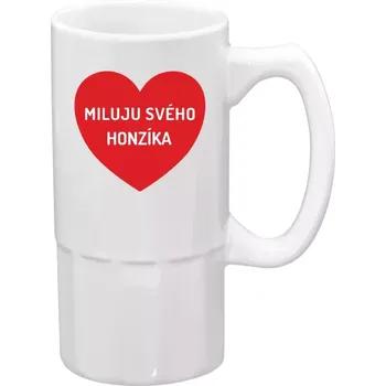 Sklenice Půllitr pro páry - Miluju svého - 500 ml