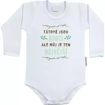 Kojenecký body Dětské body s dlouhým rukávem Tátové jsou borci, ale můj je ten největší