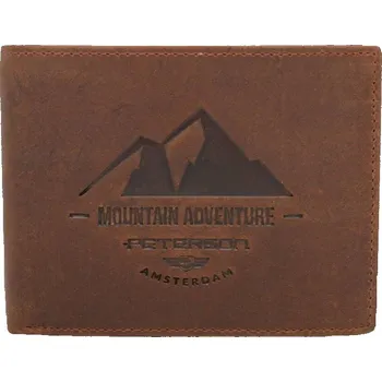 Peněženka Hnědá kožená peněženka Peterson N992 v originální krabičce + RFID