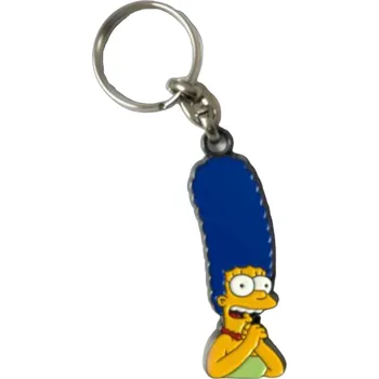 Přívěsek na klíče Simpsonovi Marge kovový včetně kroužku na klíče