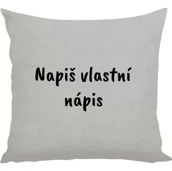 Polštář Polštář lněný 40x40 cm Vlastní nápis
