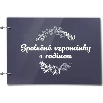 Fotokniha Plexi album se sponami Společné vzpomínky, černé lístečky