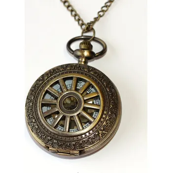 Hodinky MR Kapesní Hodinky na řetízku bronzové - Zlatá Elegance, Retro se vrací, Be in Style 3540