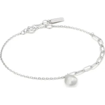 Náramek Dámský náramek Ania Haie B019-02H Mincovní stříbro Šedá (19 cm)