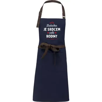 Kuchyňská zástěra Zástěra Kariban Vintage Babička je srdcem celé rodiny