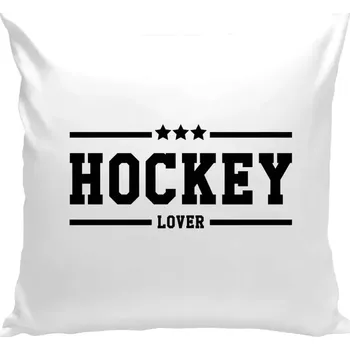 Polštář Polštář bílý 40x40 cm Hockey lover