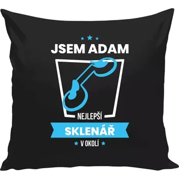 Polštář Polštář černý 40x40 cm Nejlepší v okolí - sklenář