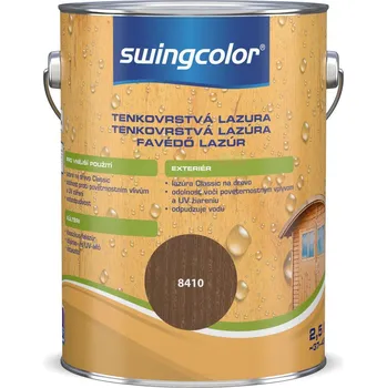 Lak na dřevo Swingcolor Tenkovrstvá lazura, ořech, matná, 2,5 l 6175 T02,5 8410