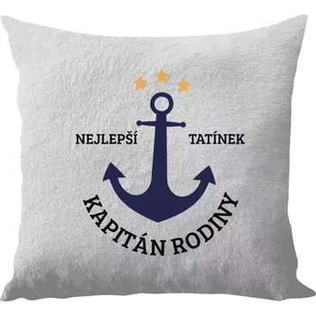 Polštář Polštář bílý 40x40 cm - dlouhý chlup Kapitán rodiny