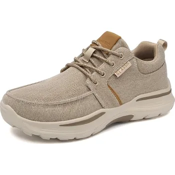 Pánské tenisky Pánské plátěné tenisky pohodlné a prodyšné sneakers Barva: Khaki, Velikost: 40