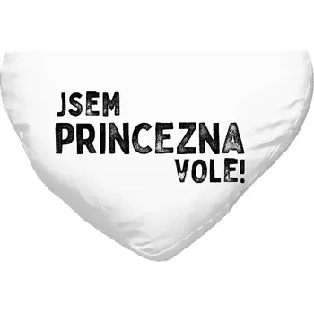 Polštář Polštář srdce 40x35 cm Jsem princezna vole!