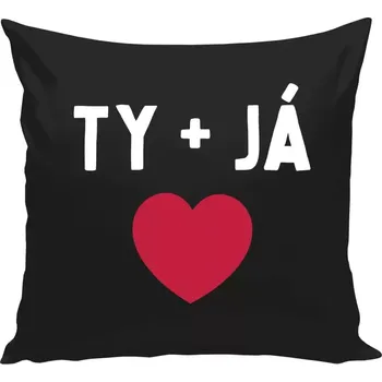 Polštář Polštář černý 40x40 cm TY + JÁ