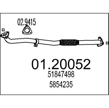 Auto-moto Výfuková trubka MTS 01.20052