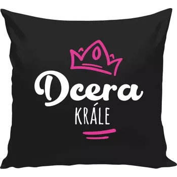 Polštář Polštář černý 40x40 cm Dcera krále