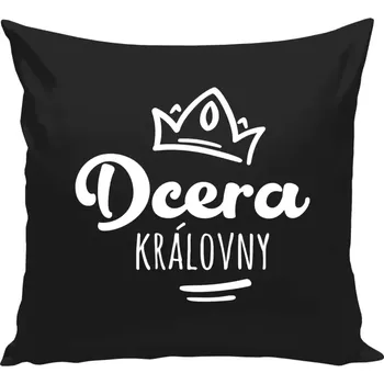 Polštář Polštář černý 40x40 cm Dcera královny