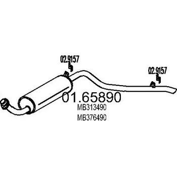 Auto-moto Zadní tlumič výfuku MTS 01.65890