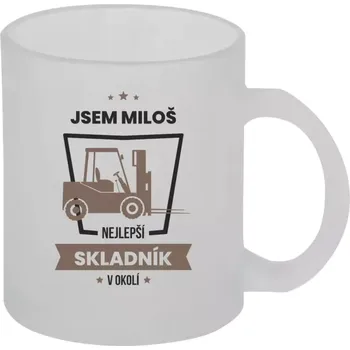 Hrnek 330 ml - skleněný matný Nejlepší v okolí - skladník
