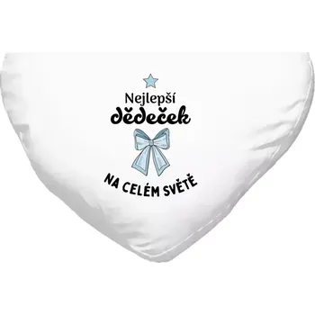 Polštář Polštář srdce 40x35 cm Nejlepší dědeček na celém světě