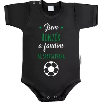 Kojenecký body Dětské body s krátkým rukávem Fandím fotbalu se jménem