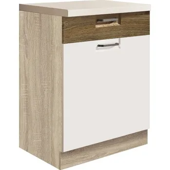 Kuchyňská skříňka Fadome Dolní kuchyňská skříňka se šuplíkem Kasey 5D-60 Zvolte kování: Basic GTV, Zvolte korpus: Dub sonoma