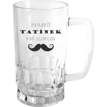 Sklenice Půllitr pro tatínka - Nejlepší tatínek pod sluncem - čirý