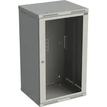 SOLARIX Rozvaděč nástěnný SENSA 21U 600mm, dveře sklo, RAL 7035, SENSA-21U-66-11-G 83000291