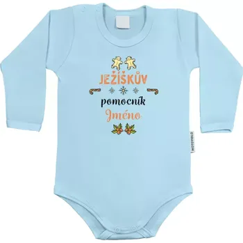 Kojenecký body Dětské body s dlouhým rukávem Ježíškův pomocník... jméno