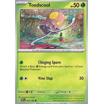 Karetní hra Pokémon PAR 015/182 Toedscool - Paradox Rift Stav: Near Mint, Verze: REVERSE HOLO