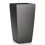 Lechuza Samozavlažovací květináč Cubico Premium, 30 × 30 × 56 cm, plast, metalický antracit 18184