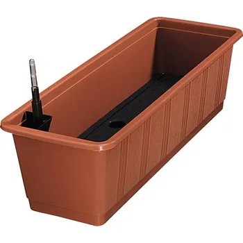 Truhlík Geli Aqua Green Plus Samozavlažovací truhlík, plast, terakota, 60 × 20 × 17 cm 83706006