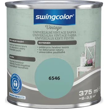 barva a nátěr na dřevo Swingcolor Univerzální barva, zelená, polomatná, 375 ml&nbsp;6429.T0375.6546