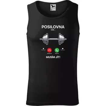 Pánské tílko Pánské tílko Malfini Core Posilovna volá... musím jít!