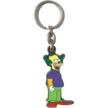 Přívěsek na klíče Simpsonovi Šáša Krusty kovový včetně kroužku na klíče