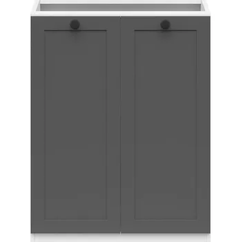 Kuchyňská skříňka BRW Junona Line Ramka spodní skříňka BBL D2D/60/82, bílá/grafit