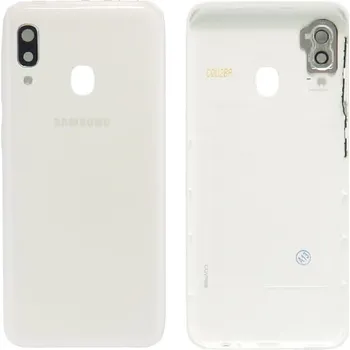 Telefonní příslušenství Samsung Galaxy A20e zadní kryt bílky + sklíčko kamery