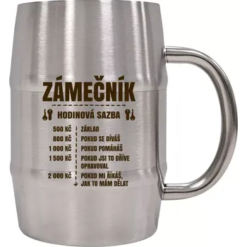 Sklenice Nerezový chladicí půllitr pro zámečníky - Hodinová sazba - zámečník - 500 ml