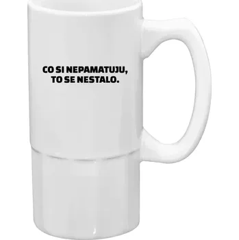 Sklenice Půllitr bílý vysoký Co si nepamatuju, to se nestalo