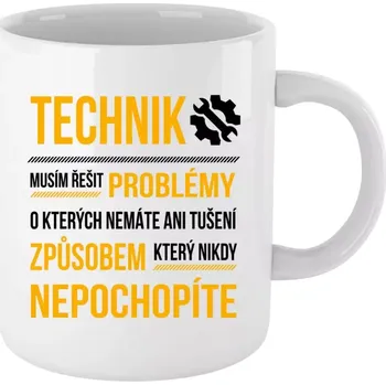 Hrnek 330 ml - bílý Musím řešit problémy - technik