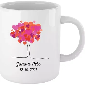 Hrnek 330 ml - bílý Strom se jmény