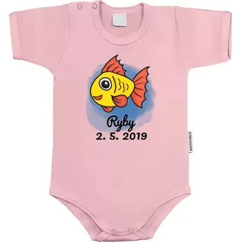 Kojenecký body Dětské body s krátkým rukávem Ryby