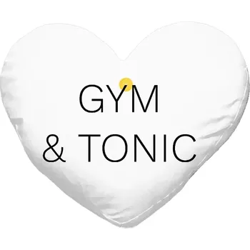 Polštář Polštář pro milovníky alkoholu - Gym & Tonic - bílý 40 x 35 cm