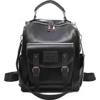 Městský batoh Prostorný batoh ve stylu retro Barva: Černá