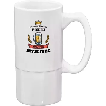 Sklenice Půllitr pro myslivce - Z hospody se vracím - Myslivec - 500 ml