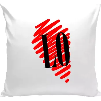 Polštář Polštář bílý 40x40 cm Srdce LOVE - LO